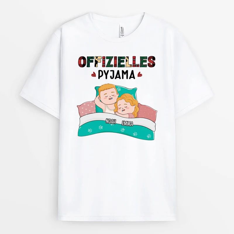 Offizielles Süßes Schlafshirt - Personalisiertes Geschenk | T-Shirt für Paare