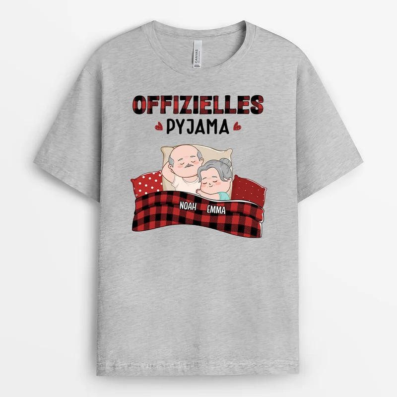 Offizielles Süßes Schlafshirt - Personalisiertes Geschenk | T-Shirt für Paare