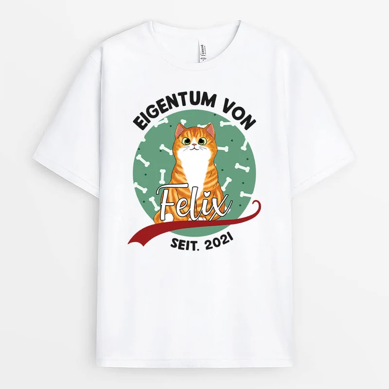Eigentum Der Katzen - Personalisiertes Geschenk | T-shirt für Katzenliebhaber