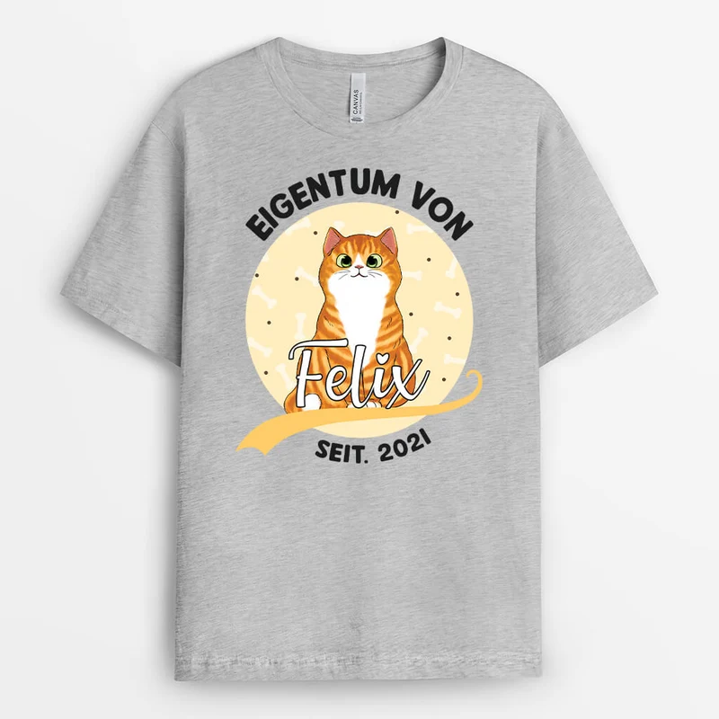Eigentum Der Katzen - Personalisiertes Geschenk | T-shirt für Katzenliebhaber