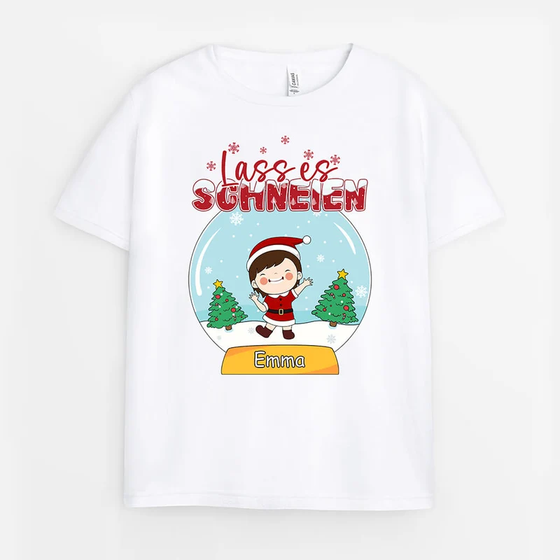 Lass es schneien - Personalisiertes Geschenk | T-shirt für Weihnachten