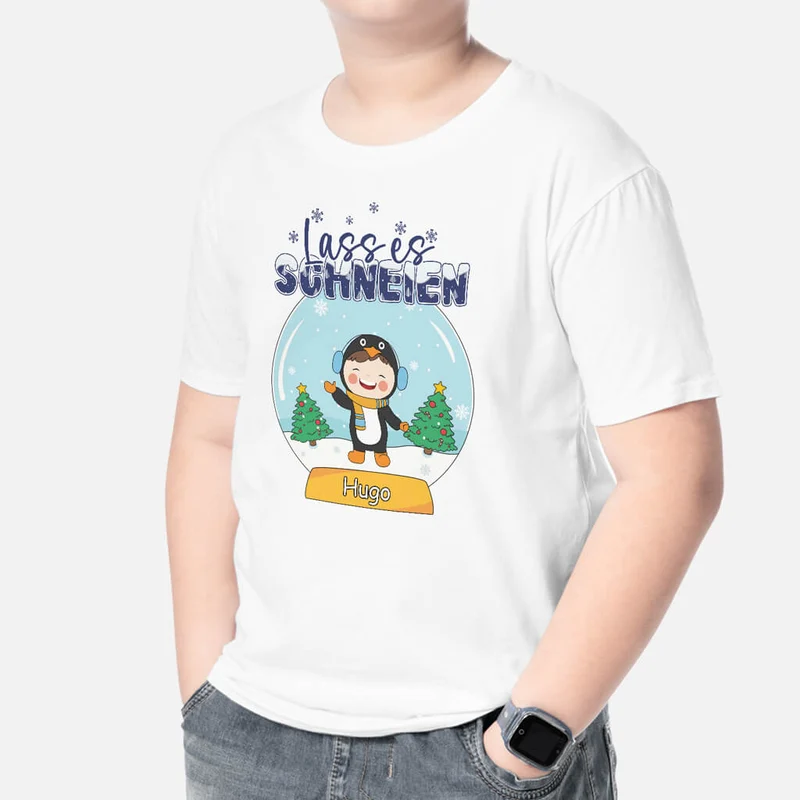 Lass es schneien - Personalisiertes Geschenk | T-shirt für Weihnachten