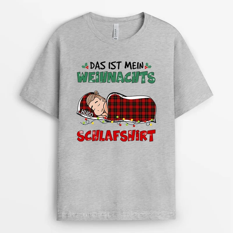 Mein Schlafshirt Für Weihnachten - Personalisiertes Geschenk | T-shirt für Weihnachten