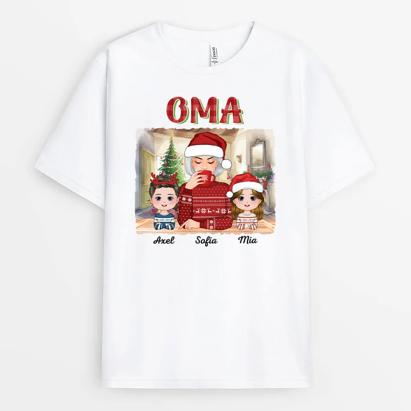 Oma Zu Weihnachten - Personalisiertes Geschenk | T-shirt für Omas