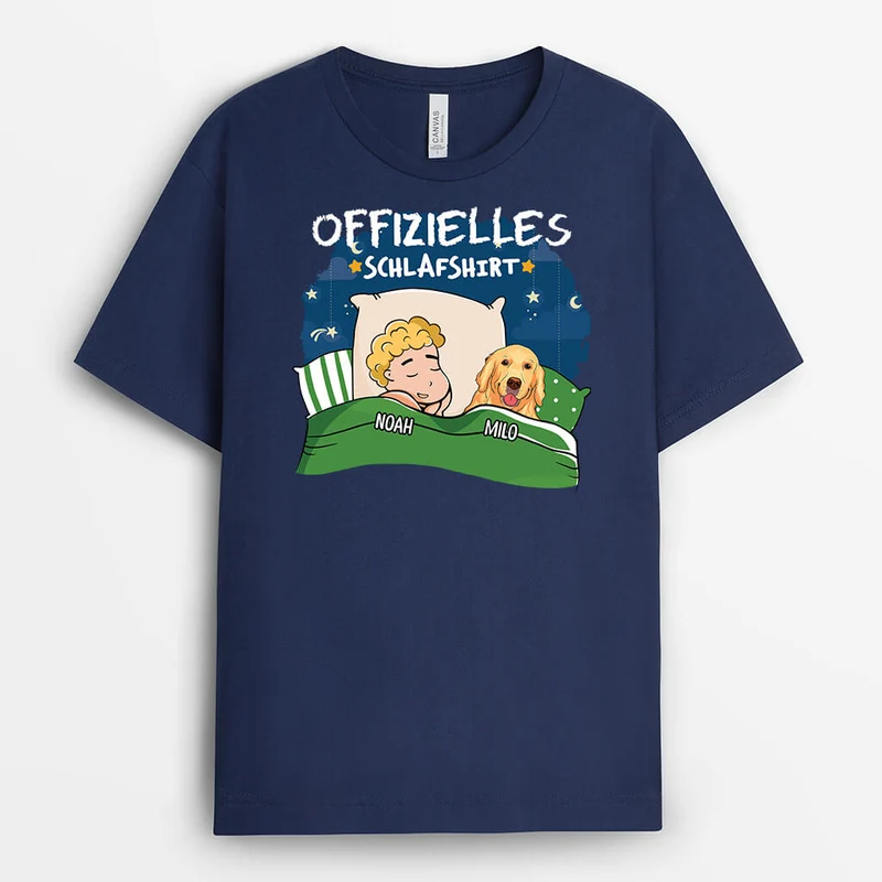 Offizielles Schlafshirt - Personalisiertes Geschenk | T-shirt für Hundeliebhaber
