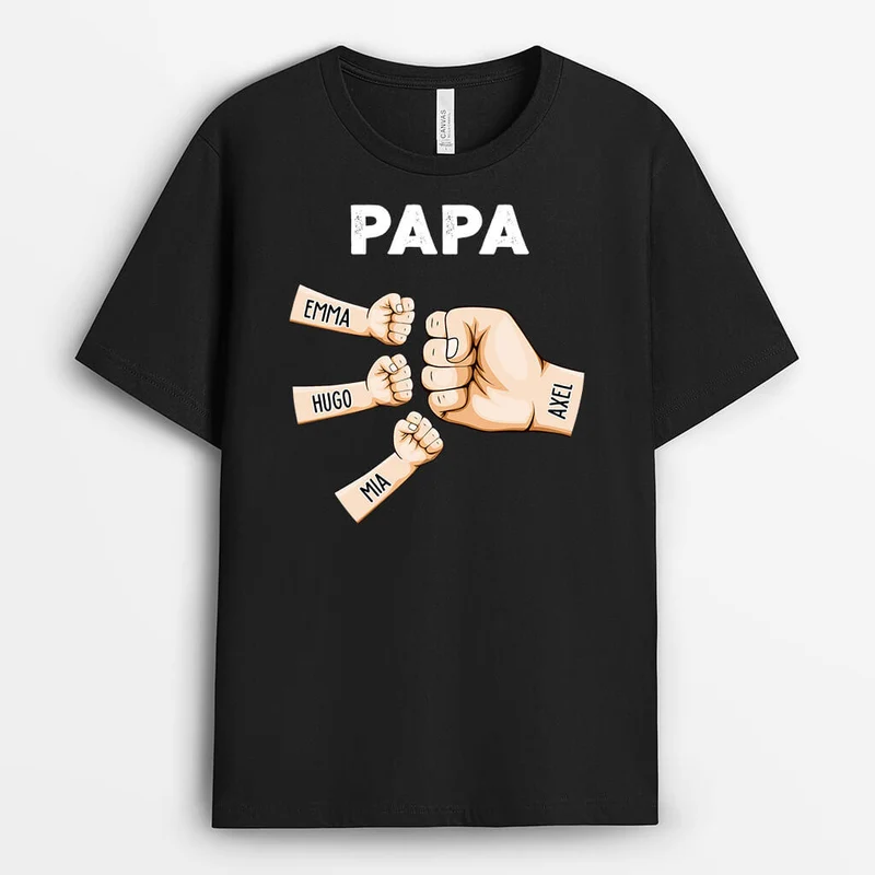 Opa Mit Fäusten - Personalisiertes Geschenk | T-shirt für Opas