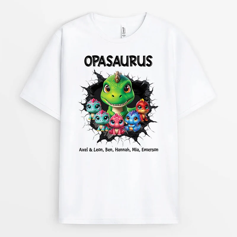 Papasaurus - Personalisiertes Geschenk | T-Shirt für Papas