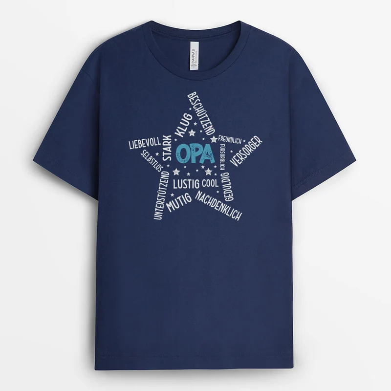 Papa Stern - Personalisiertes Geschenk | T-Shirt für Opas/Papas