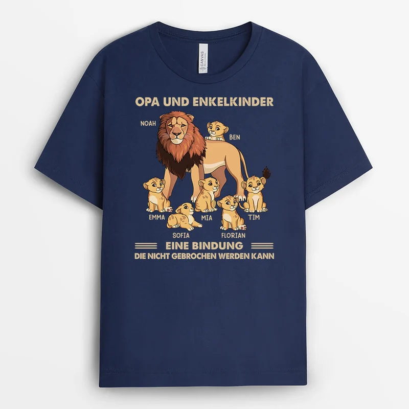 Papa Und Kinder Eine Unzerbrechliche Bindung - Personalisiertes Geschenk | T-shirt für Opas/Papas
