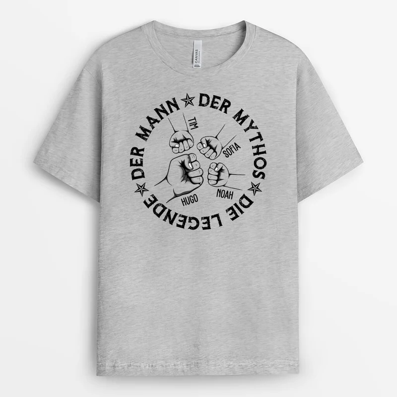 Der Mann Der Mythos Die Legende Mit Faust - Personalisiertes Geschenk | T-shirt für Opas/Papas