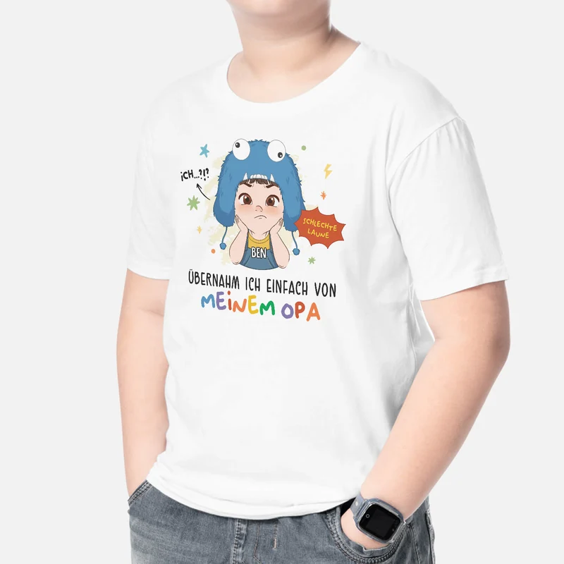 Schlechte Laune - Personalisiertes Geschenk | T-shirt für Kinder