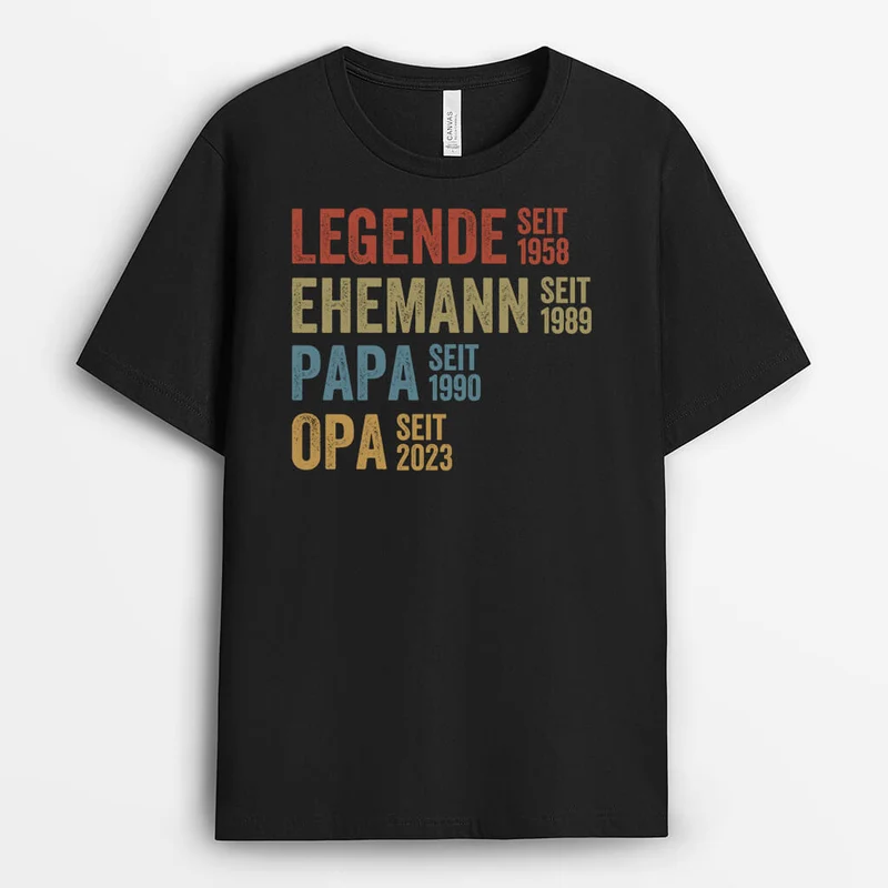 Legende, Ehemann, Vater und Opa - Personalisiertes Geschenk | T-shirt für Opas