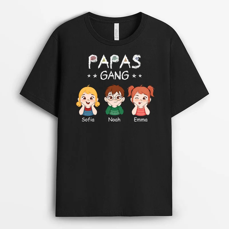 Papas Bande - Personalisiertes Geschenk | T-shirt für Papas