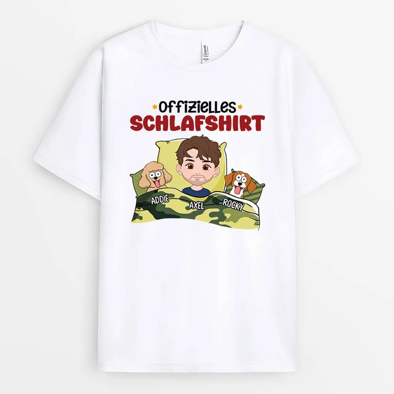 Offizielle Hundemama Hundepapa - Personalisiertes Geschenk | T-shirt für Hundeliebhaber