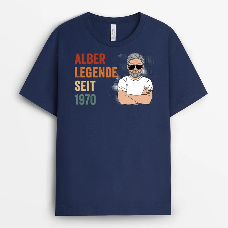 Papa Opa Legende Seit - Personalisierte Geschenke | T-Shirt für Papa/Opa