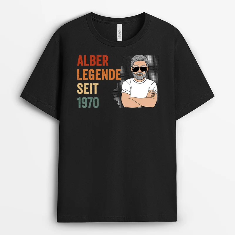 Papa Opa Legende Seit - Personalisierte Geschenke | T-Shirt für Papa/Opa