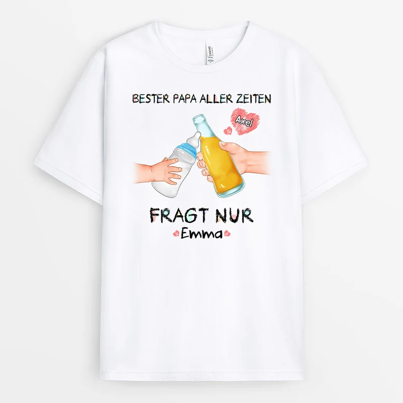 Getränke Papa Bester Vater Der Welt - Personalisierte Geschenke | T-Shirt für Papa/Opa