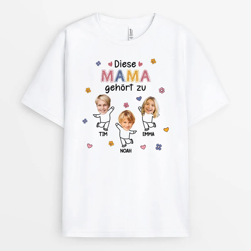 Diese Mamas Gehört Zu - Personalisiertes Geschenk | T-shirt für Mamas