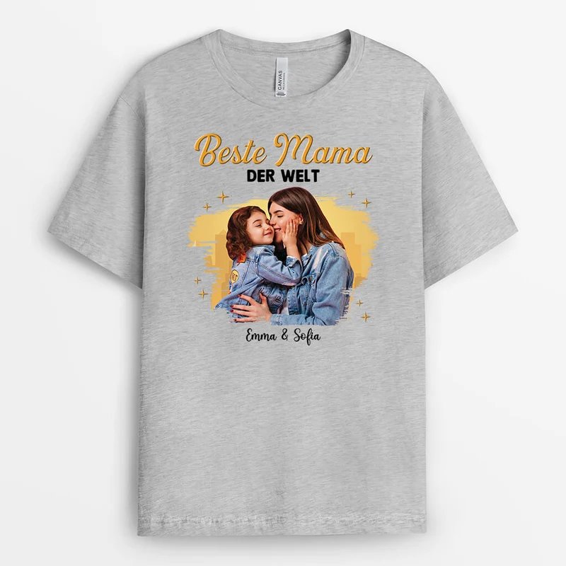 Beste Mama Der Welt - Personalisiertes Geschenk | T-shirt für Mamas