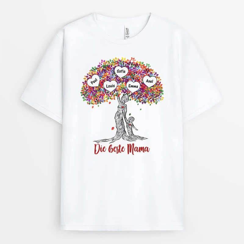 Die Beste Mama/Oma - Personalisiertes Geschenk | T-shirt für Frauen