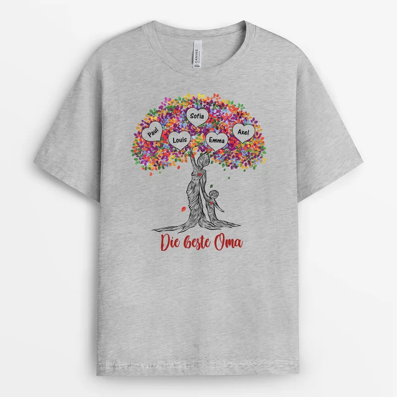 Die Beste Mama/Oma - Personalisiertes Geschenk | T-shirt für Frauen