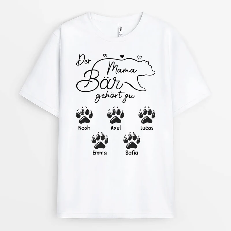 Diese Mama/Oma Bär Gehört Zu - Personalisiertes Geschenk | T-shirt für Tierliebhaber