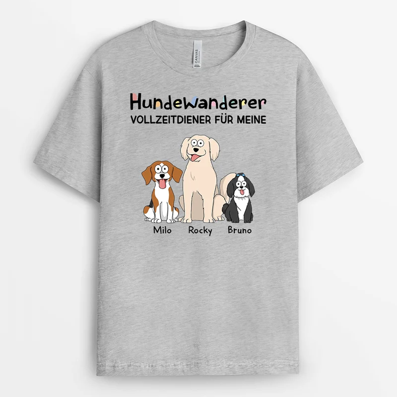 Hundewanderer - Personalisiertes Geschenk | T-Shirt für Hundeliebhaber