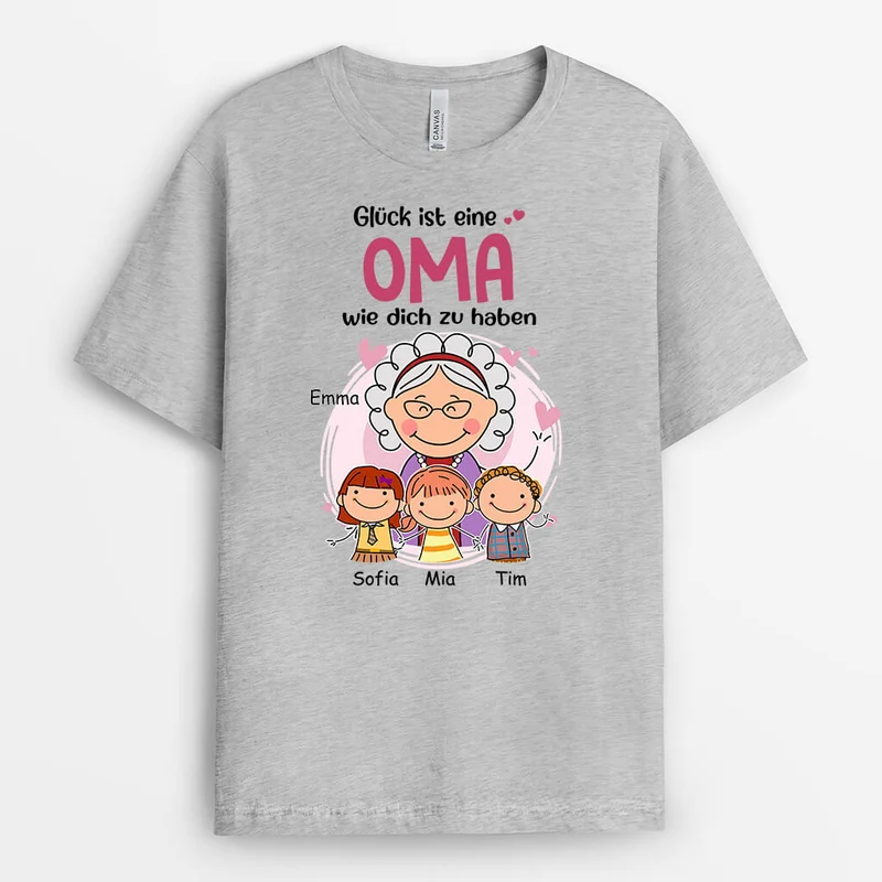 Glück Ist Einen Opa Wie Dich Zu Haben - Personalisiertes Geschenk | T-Shirt für Herren