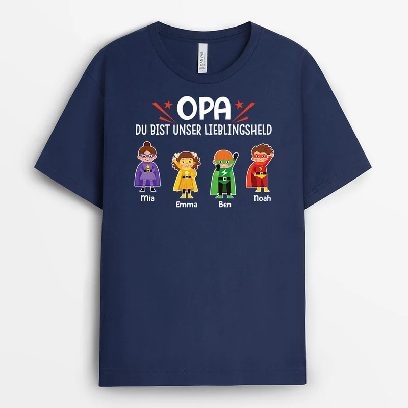 Du Bist Mein/Unser Lieblingsheld - Personalisiertes Geschenk | T-Shirt für Männer