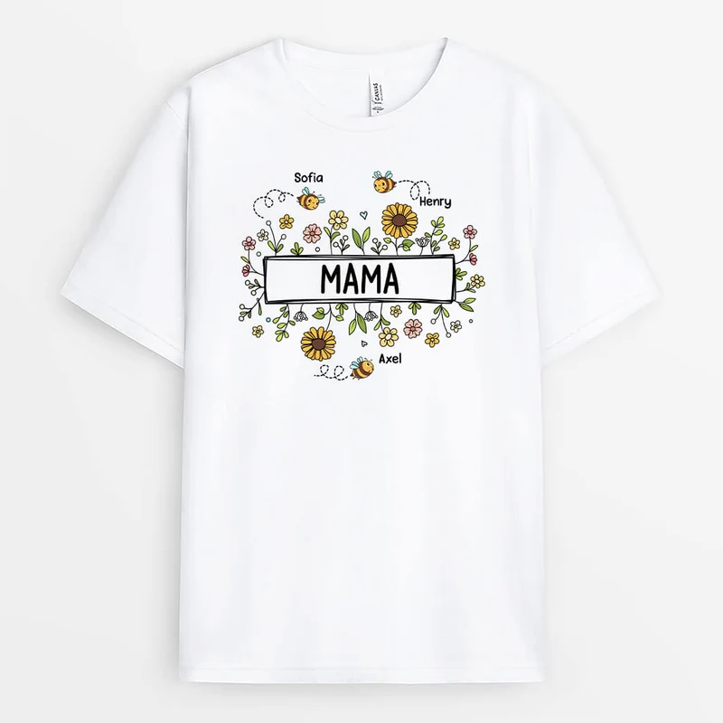 Oma Mit Ihren Bienen - Personalisiertes Geschenk | T-shirt für Omas