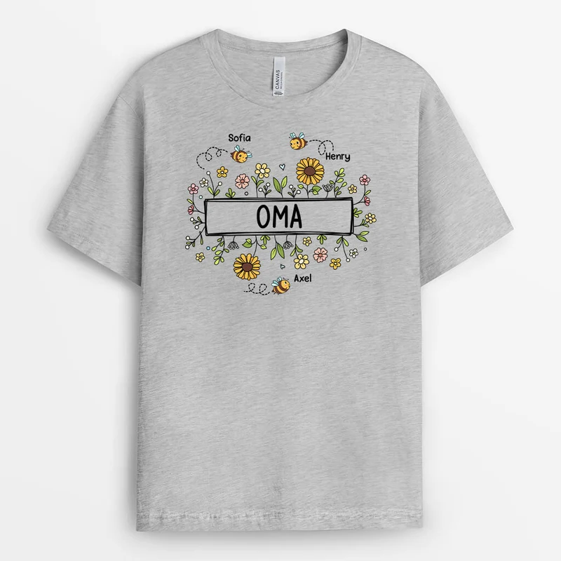 Oma Mit Ihren Bienen - Personalisiertes Geschenk | T-shirt für Omas