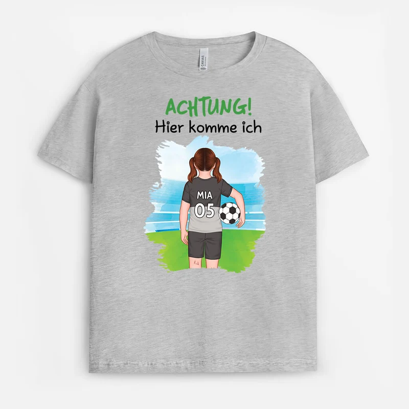 Achtung Hier Komme Ich - Personalisiertes Geschenk | T-Shirt für Kinder und Jugendliche