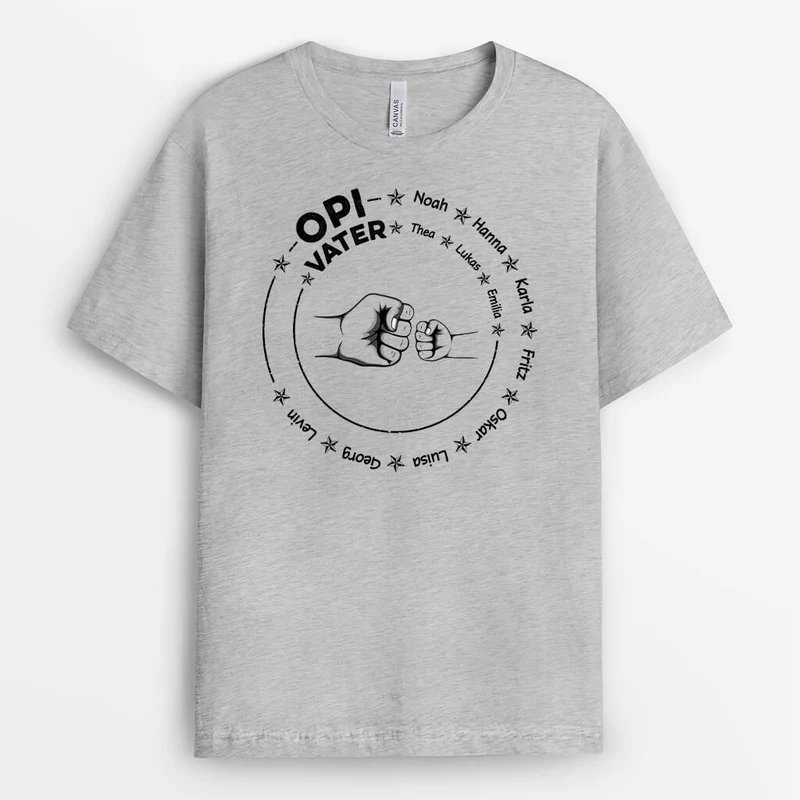 Opa Papa und Kinder Faust - Personalisiertes Geschenk | T-shirt für Opas/Papas