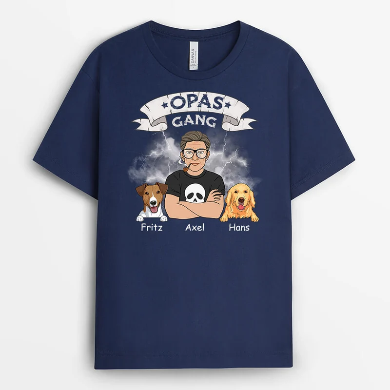 Papas Bande - Personalisiertes Geschenk | T-shirt für Hundeliebhaber