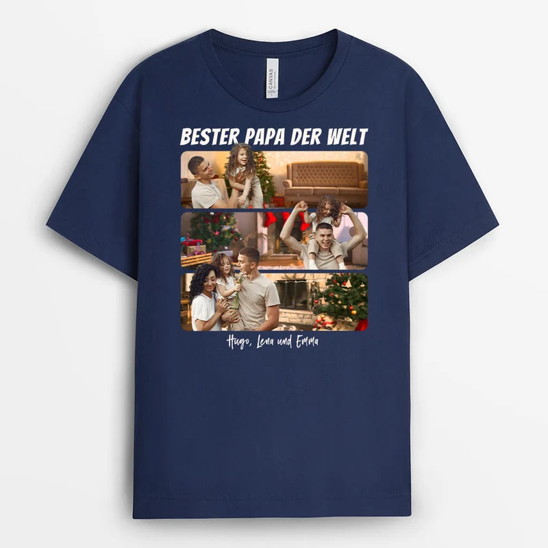 Der Beste Papa Aller Zeiten - Personalisiertes Geschenk | T-shirt für Papas