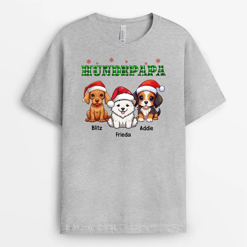 Hundemama Hundepapa Mit Süßen Hunden - Personalisiertes Geschenk | T-shirt für Hundeliebhaber