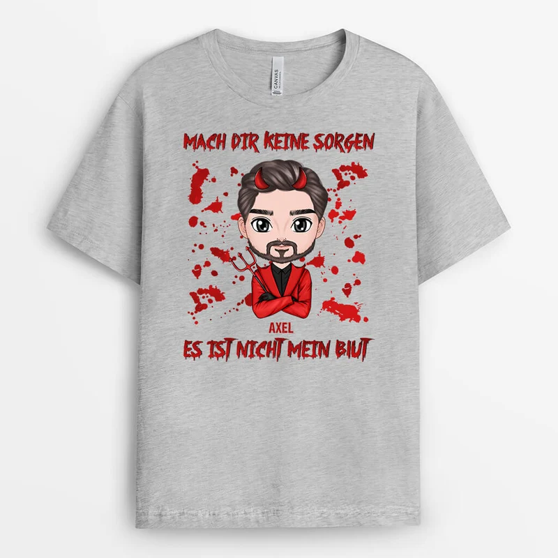 Personalisierter Mach Dir Keine Sorgen Es Ist Nicht Mein Blut Halloween Pullover