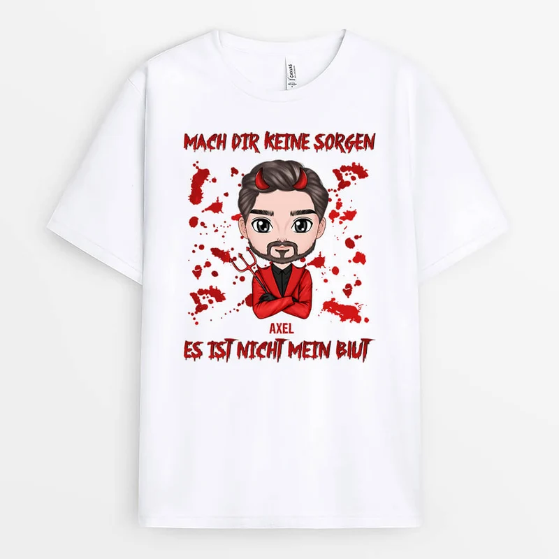 Personalisierter Mach Dir Keine Sorgen Es Ist Nicht Mein Blut Halloween Pullover