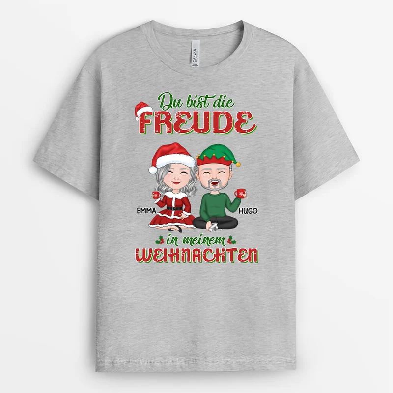 Du Bist Die Freude In Meinem Weihnachten - Personalisiertes Geschenk | T-shirt für Paare