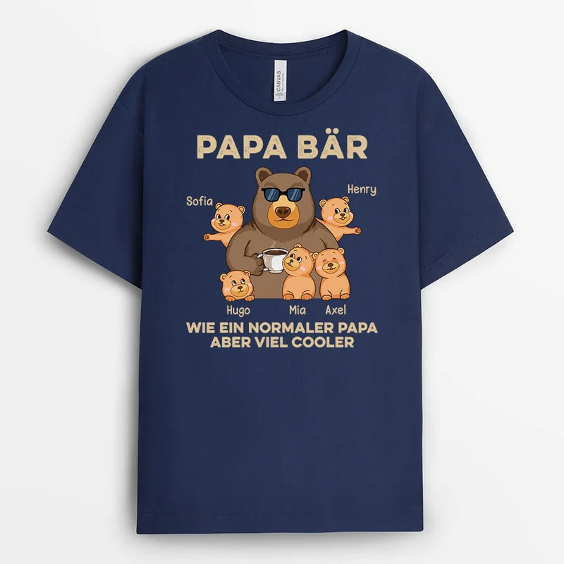 Papa Bär - Personalisiertes Geschenk | T-shirt für Papas