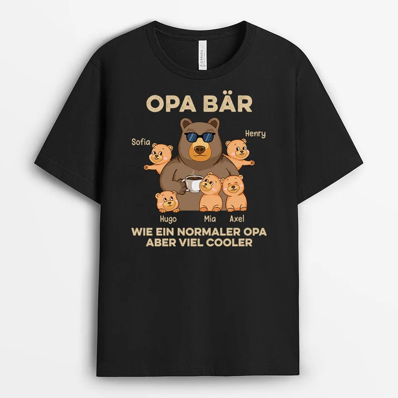 Papa Bär - Personalisiertes Geschenk | T-shirt für Papas