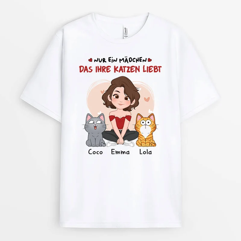 Nur Ein Mädchen Das Ihre Katze liebt - Personalisiertes Geschenk | Katzenliebhaber