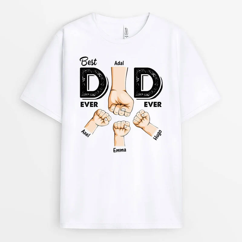 Best Dad Ever - Personalisiertes Geschenk | T-shirt für Papas