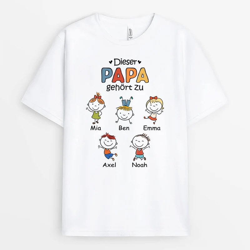 Dieser Opa Gehört Zu - Personalisiertes Geschenk | T-shirt für Opas
