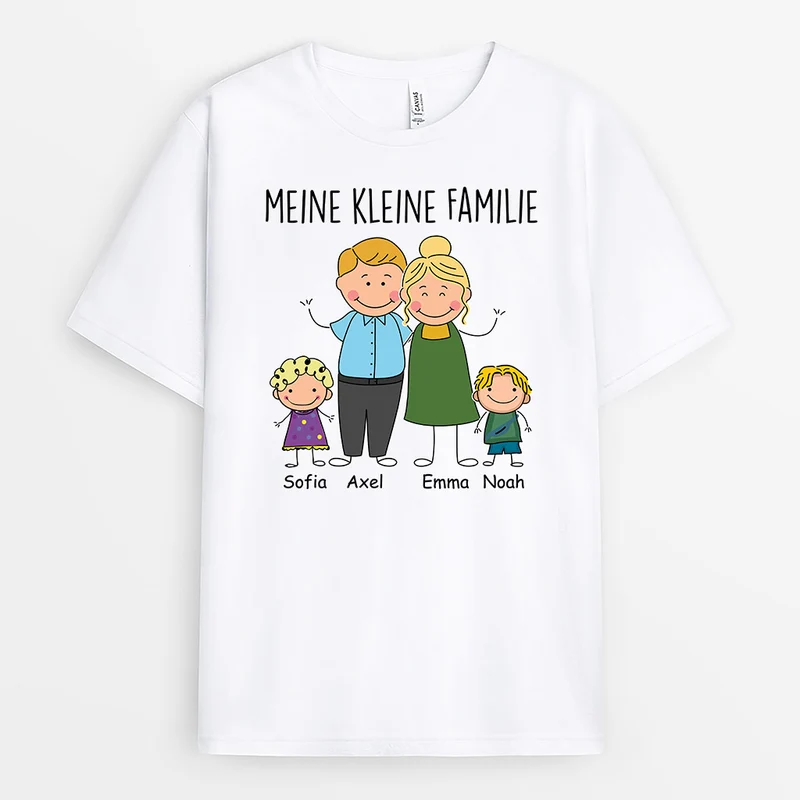 Meine kleine Familie - Personalisiertes Geschenk | T-shirt für die Familie