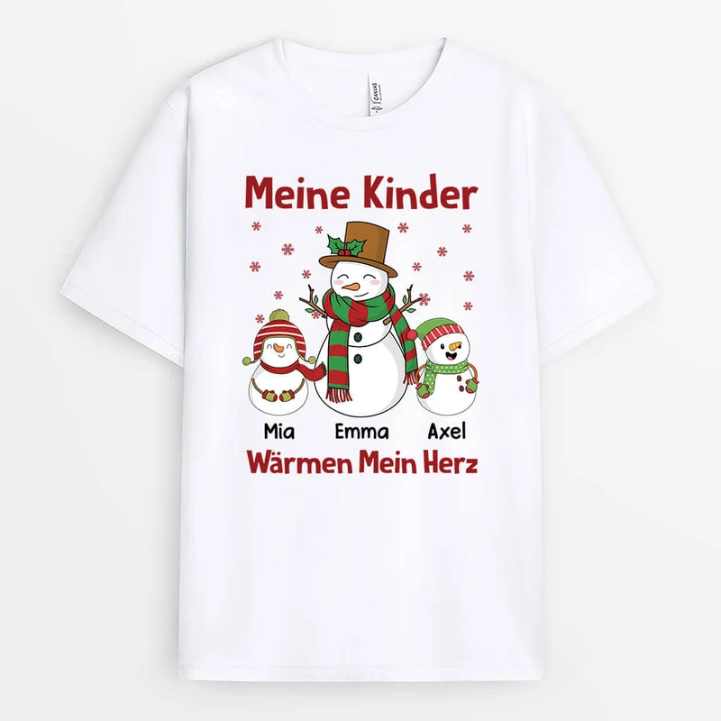 Meine Enkelkinder erwärmen mein Herz - Personalisiertes Geschenk | T-shirt für Großeltern