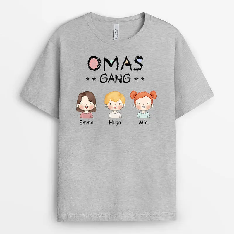 Mamas Gang Kinder Niedlich - Personalisierte Geschenke | T-Shirt für Mama/Oma