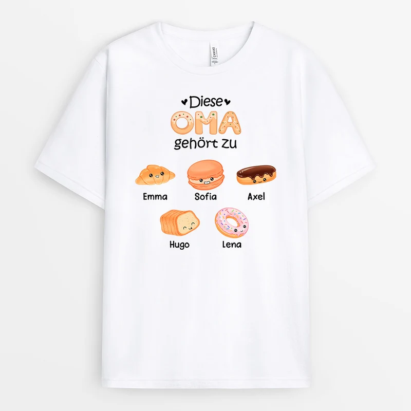 Diese Lieben Gehören Zu Mama Oma Kuchen - Personalisierte Geschenke | T-Shirt für Mama/Oma