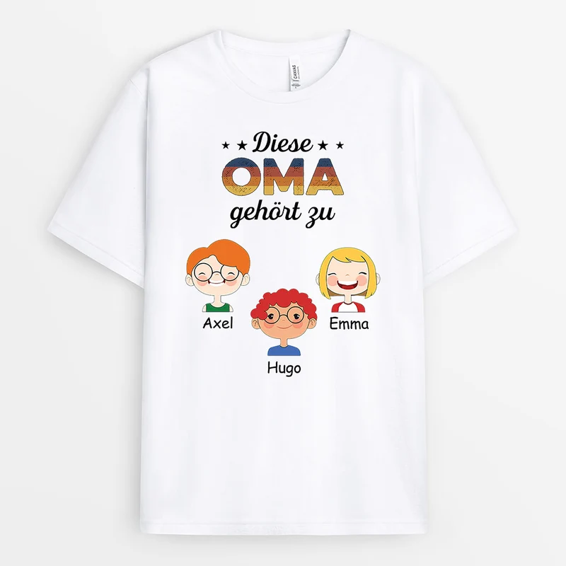 Wunderbar Diese Mama Oma Gehört Zu - Personalisierte Geschenke | T-Shirt für Mama/Oma