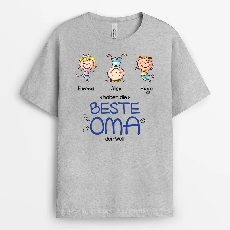 Beste Mama Der Welt - Personalisierte Geschenke | T-Shirt für Mama/Oma